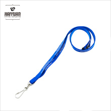 10mm Breite Fabrik geliefert Blau Polyester Lanyards für Promotion